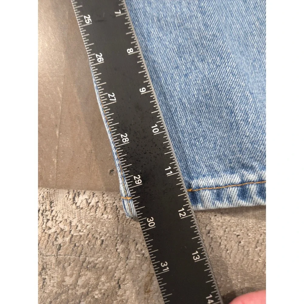 Vintage Levis 505 Orange Tab Jeans Mens 42x30 Light Wash Straight Leg USA Made